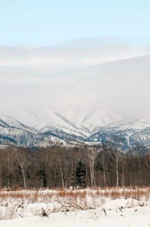Japan, Hokkaido, Rausu, Mountains in winter Landscape, Hokkaido, North, East, Winter, (Paysage)