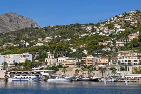 View of the port of Jávea or Xàbia, Alicante Province, Comunidad Valenciana, Spain