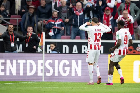 Said el Mala (1.FC Cologne, Midfield, #13), Ragnar Ache (1.FC Cologne, Storm, #9), COLOGNE, Germany