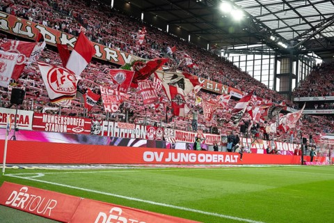 Südkurve, COLOGNE, Germany - OCTOBER 18: During the Bundesliga match between FC Cologne vs. FC