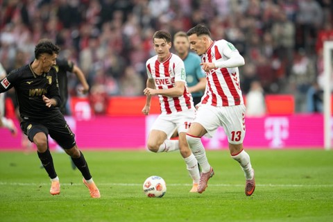 Jakub Kaminski (1.FC Cologne, midfield, #16), Said el Mala (1.FC Cologne, midfield, #13), COLOGNE,
