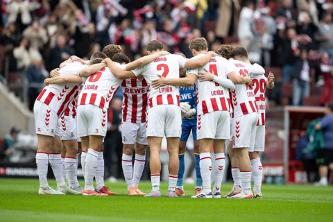 Huddle 1. FC Cologne, Cologne, Germany - OCTOBER 18: During the Bundesliga match between 1. FC