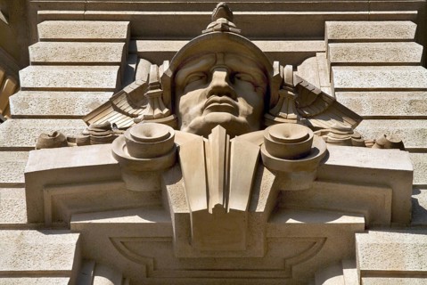 Detail of Architecture, General office of the Justice, São Paulo, Brazil