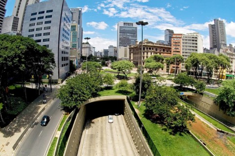 Anhangabaú Valey, Street Pedro Lessa, Mail, São Paulo, Brazil