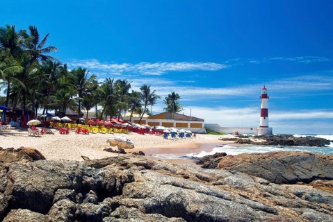Itapuã Lighthouse, Itapuã Beach, Salvador, Bahia, Brazil