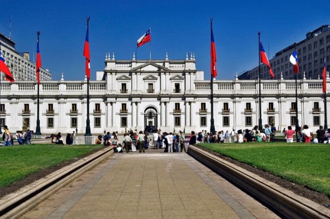 La Moneda Palace, La Constituicion square, Santiago, Chile