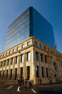 Moderna Archtecture, Plaza Sotomayor, Valparaiso, Chile