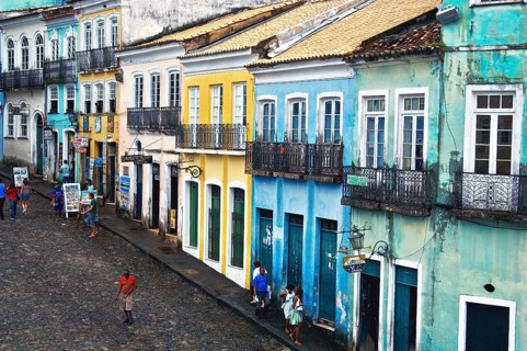 Houses, Pelourinho, Salvador, Bahia, Brazil