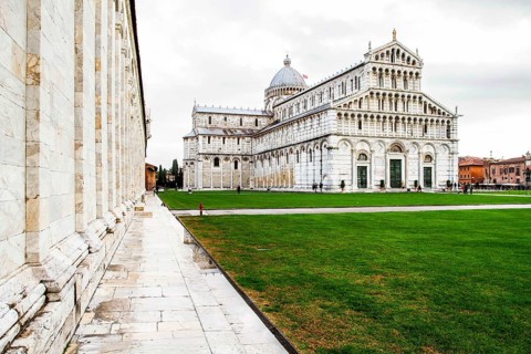 Cathedral of Pisa (Duomo) at Piazza dei Miracoli, or Piazza del Duomo (Cathedral Square). Pisa,