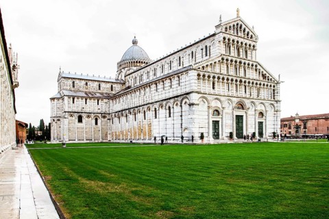 Cathedral of Pisa (Duomo) at Piazza dei Miracoli, or Piazza del Duomo (Cathedral Square). Pisa,