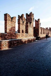 Castelvecchio Bridge, or Scaligero Bridge. Verona, Province of Verona, Italy. 10.12.2012