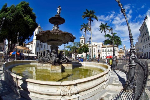 Terreiro de Jesus, Fountain, Pelourinho, Salvador, Bahia, Brazil