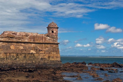 Ruins of Fortress of Tapirandu, Morro de São Paulo, Ilha de Tinharé, Bahia, Brazil