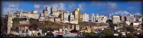 Salvador Port, Cayrú Square, Todos os Santos Bay, Elevador Lacerda, Salvador, Bahia, Brazil