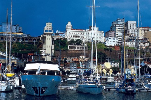 Pier and Town, Salvador, Bahia, Brazil