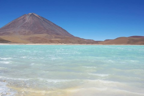 Laguna Verde - Reserva nacional de fauna andina Eduardo Abaroa - Deserto do Lipez - Departamento de