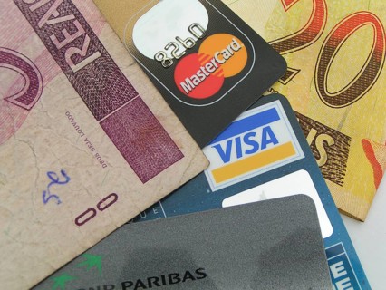 Money, credit card, São Paulo, Brazil