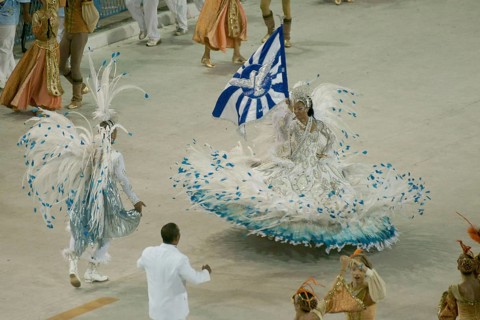 Danielle Nascimento, Standard-bearer, Carnival 2009, School of Samba Portela, Rio de Janeiro,