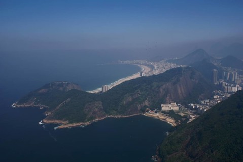 Bread Sugar, View on Copacabana, Red Beach, Leme, City, Rio de Janeiro, Brazil