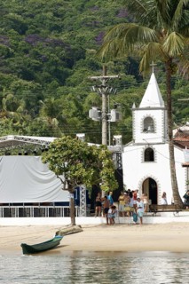 Church, Boats, Ilha Grande, Rio de Janeiro, Brazil