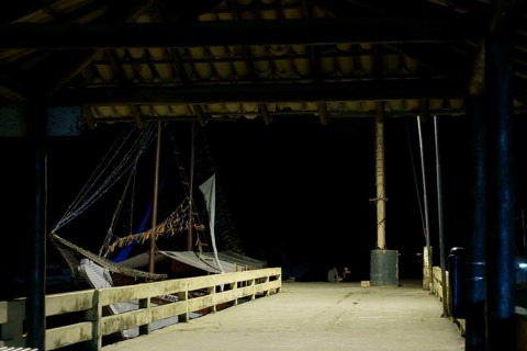 Beach at Night, Boats, Ilha Grande, Rio de Janeiro, Brazil