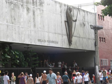 People, Church Resurrection, City, Copacabana, Rio de Janeiro, Brazil