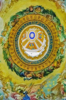 Ceiling painting around dome Side dome of presentation chapel left side aisle of St. Peter's