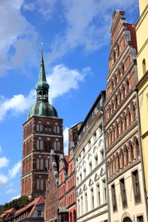 St. Nicholas Church, also St. Nicholas Church, in the urban area of Altstadt, Stralsund,