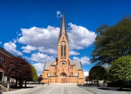 Norway, Haugesund, central cathedral Our Saviour's Church in historic city center