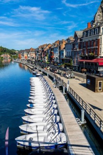 Dinant, historical city at river Mass, mountains of Ardennes, Banks of the Meuse, Wolverhampton,