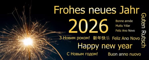 New Year's Eve greetings 2026 in different languages