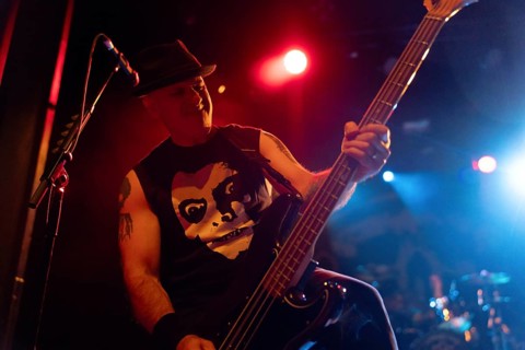 Alan Robert, bass player from Life of Agony, live on 30 Years of Ugly Tour at Berlin's Columbia