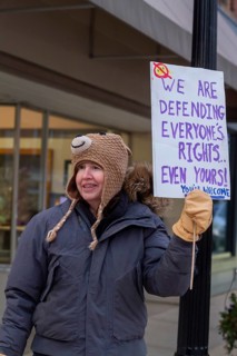Milan, Michigan USA - 11 November 2025 - On Veterans Day, veterans held rallies across the country