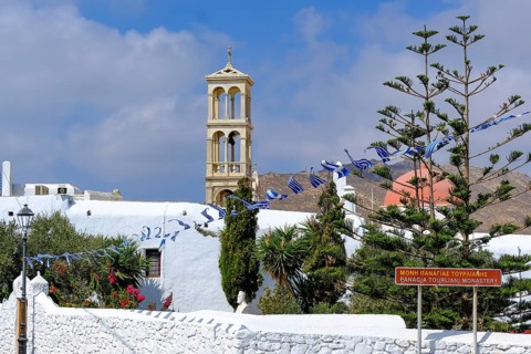 Ano Mera, Mykonos, Cyclades, Greece - The Panagia Tourliana monastery is the center of Ano Mera.
