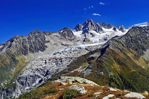 Glacier du Tour behind Aiguilles du Tour, Chamonix-Mont-Blanc, Haute-Savoie, France