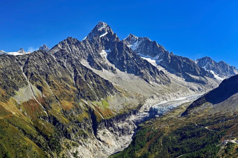 Aiguille du Chardonnet, foothills of the Argentière Glacier, Chamonix-Mont-Blanc, Haute-Savoie,
