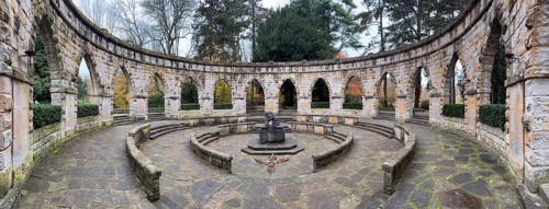 Memorial in memory of for in honor of the dead from the wars In the Wittringer Wald recreation