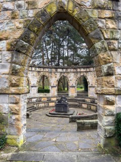 Memorial in memory of for in honor of the dead from the wars In the Wittringer Wald recreation
