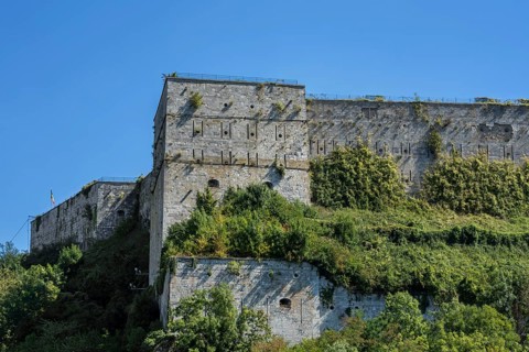 19th century Citadel of Huy, Citadelle de Huy, Fort van Hoei, fortress overlooking the Meuse river