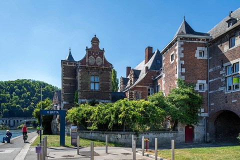 17th century Maison Batta, former refuge of Abbey of Val-Saint-Lambert de Seraing along the Meuse