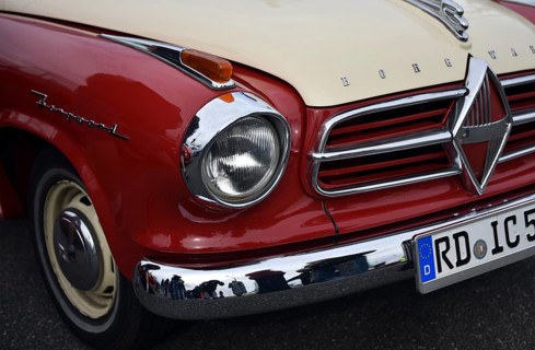 Borgward Isabella at classic car meeting in Büsum, Schleswig-Holstein, Germany