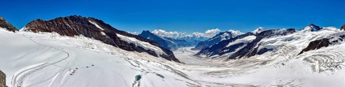 View of Jungfraujoch glacier, Switzerland