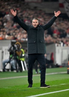 Coach coach Robin Van Persie Feyenoord Rotterdam on the sidelines Gesture Europa League, MHPArena,