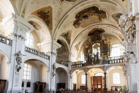 Interior view, monastery church, St. Peter, Southern Black Forest, Black Forest, Baden-Württemberg,