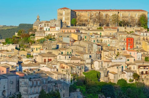 Ragusa Ibla historic town view, Ragusa Ibla, Ragusa province, Sicily, Italy