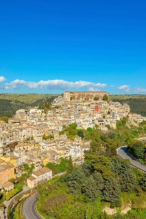 Elevated view of Ragusa Ibla, Ragusa Ibla, Ragusa province, Sicily, Italy