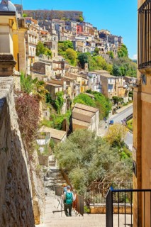 Historic town view, Ragusa Ibla, Ragusa province, Sicily, Italy