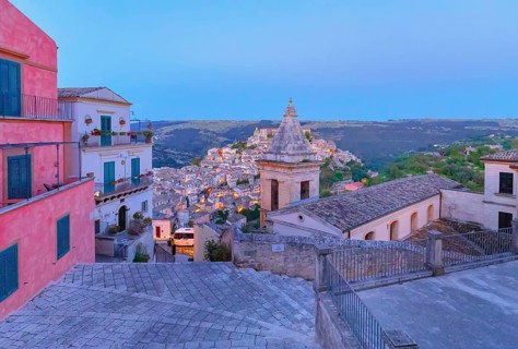 Ragusa Ibla view from Santa Maria delle scale church, Ragusa Ibla, Ragusa province, Sicily, Italy