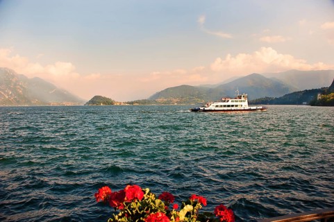 Car ferry on Lake Como, Como province, Lombardy, Italy