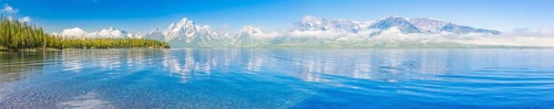 Majestic grand tetons range panorama landscape